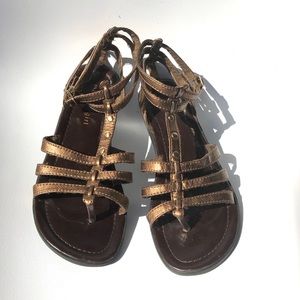 Bronze Madden Girl Roman Sandles - Size 8